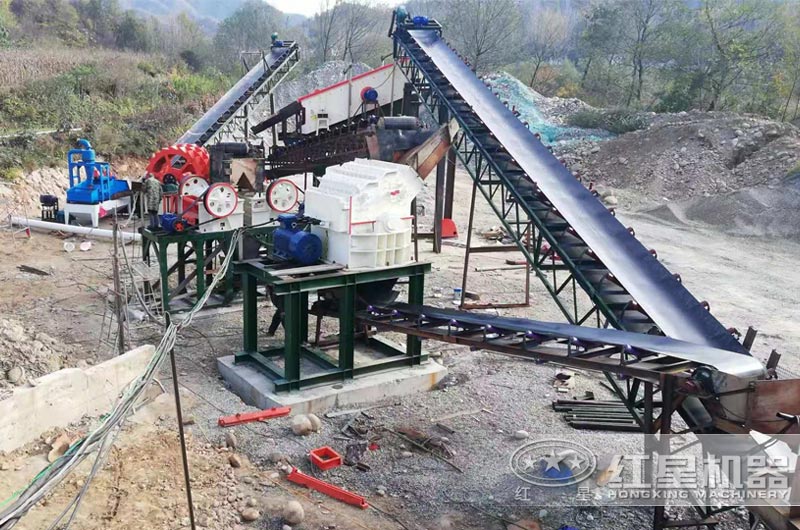 時產100噸砂石生產線現場