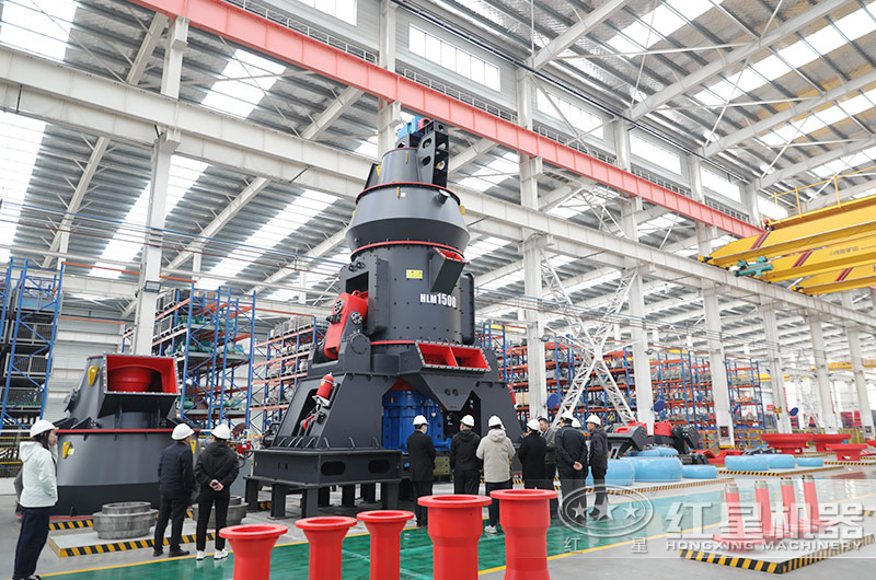 客戶參觀紅星大型雷蒙磨粉機廠區