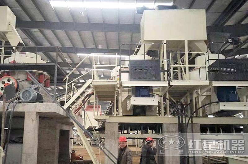 山東石灰巖制砂現場制砂機實拍 山東石灰巖制砂現場制砂機實拍