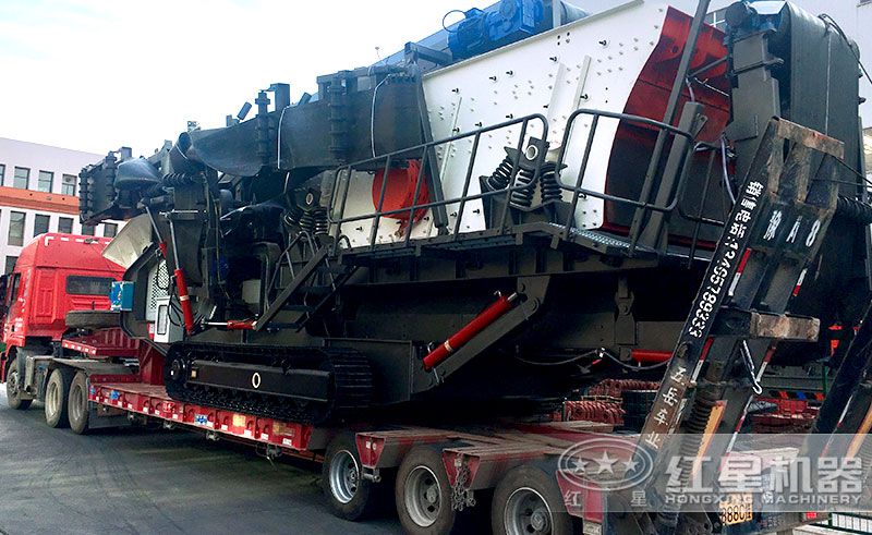 履帶式石子制砂機發貨