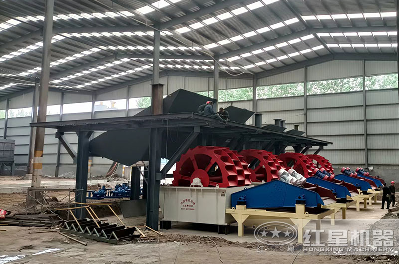 紅星洗砂機(jī)聯(lián)合使用現(xiàn)場