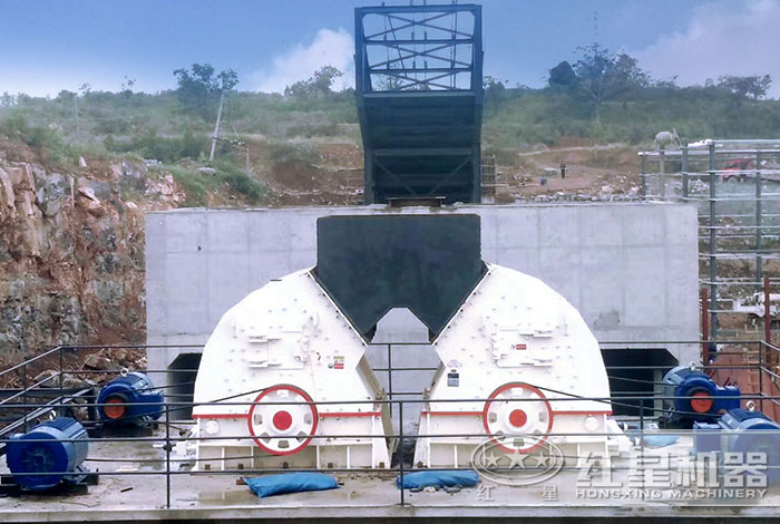 時產3000噸的破石機現場