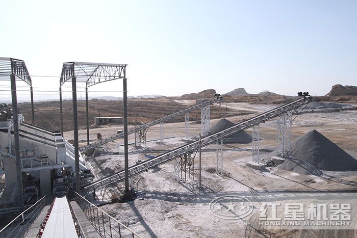 人工生產機制砂現場