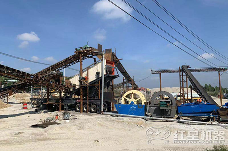 移動式制砂生產線現場 移動式制砂生產線現場