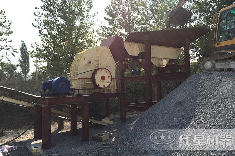 河北錘破制砂生產(chǎn)線現(xiàn)場