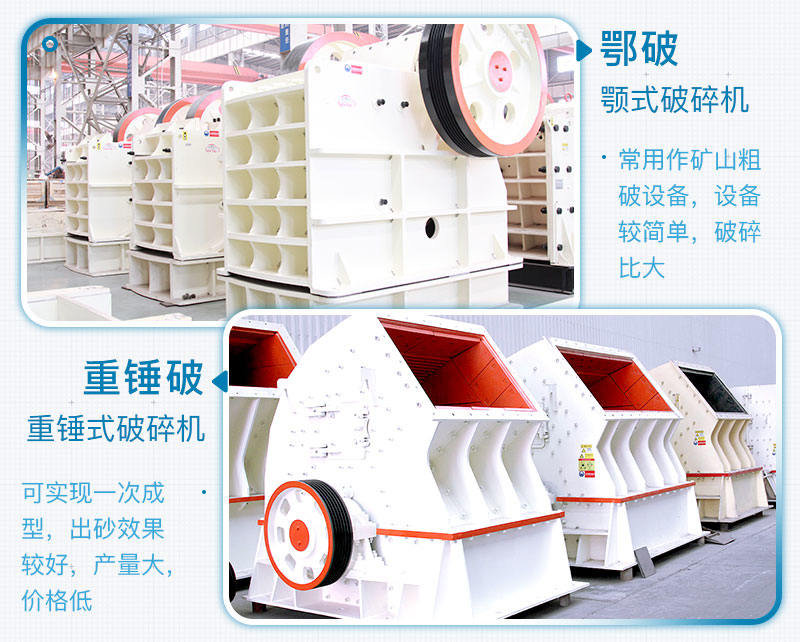 較大塊狀的物料可選擇鄂破或者錘破 較大塊狀的物料可選擇鄂破或者錘破