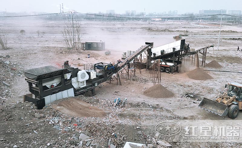 中型建筑垃圾再生利用廠現場圖