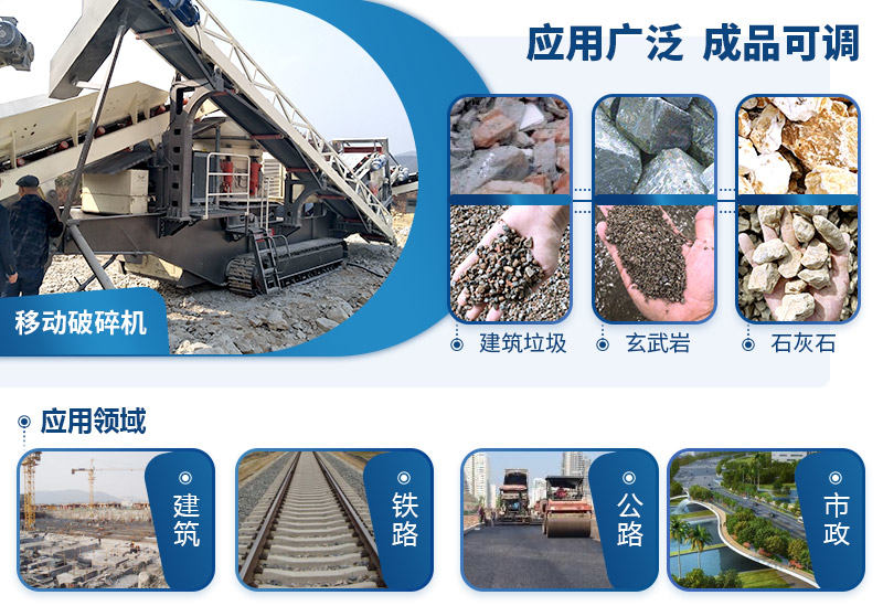移動式破碎機應用廣泛 移動式破碎機應用廣泛