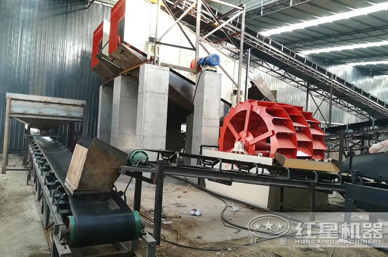 輪斗式洗砂機現場