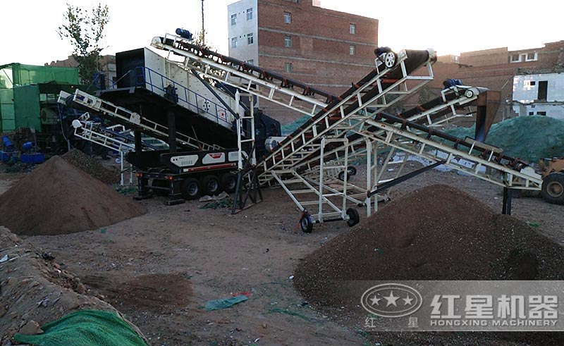 建筑垃圾處理設備—移動反擊式破碎機 建筑垃圾處理設備—移動反擊式破碎機