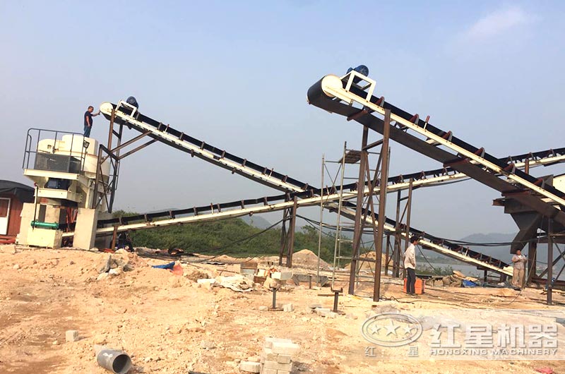 制砂機作業現場