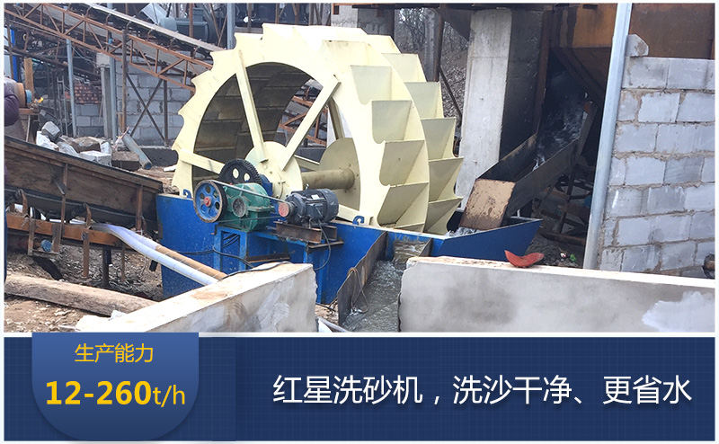 輪斗洗砂機現場