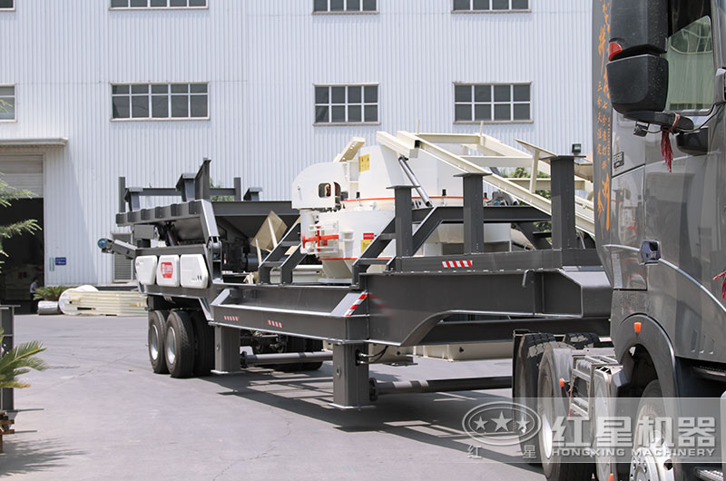 輪胎式粉碎沙一體機發貨