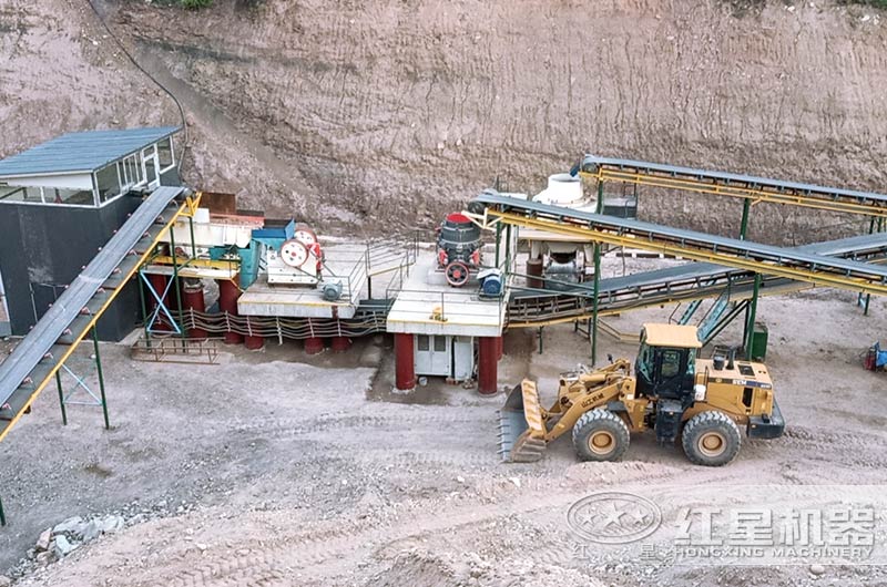 花崗巖破碎篩分，河北用戶現場實拍