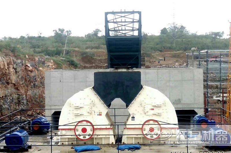 錘破砂石整形機現場