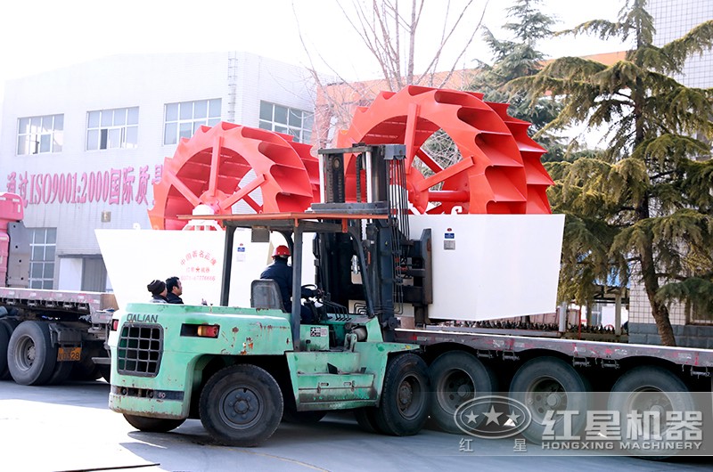 小型雙輪斗洗砂機(jī)發(fā)貨