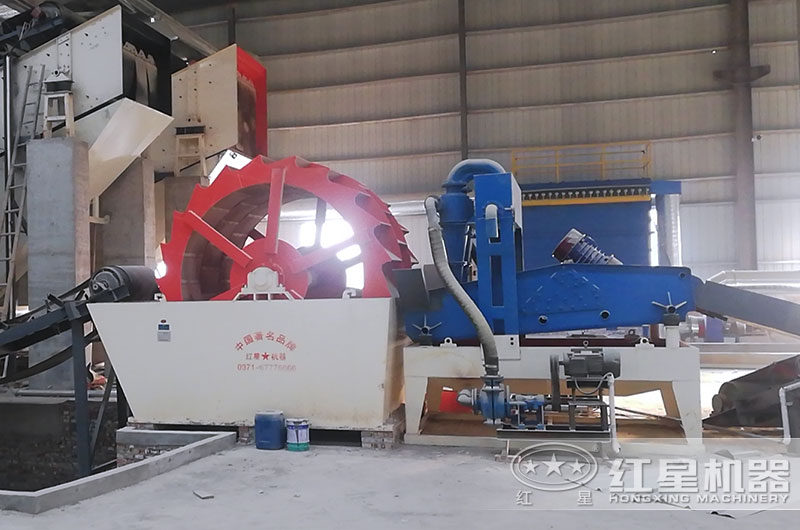 洗沙機組合作業處理石粉