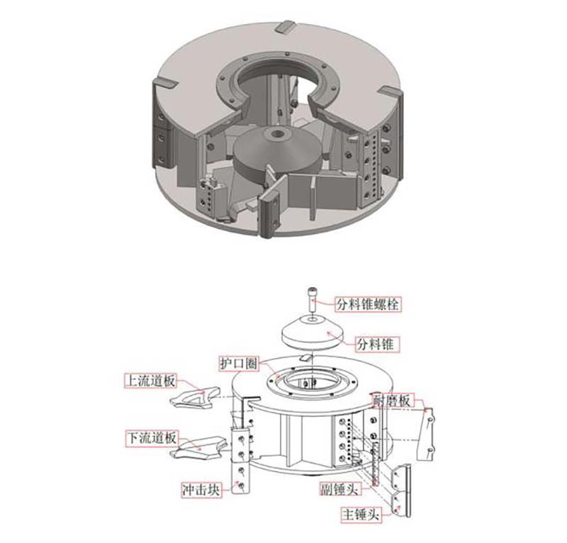 VSI7A制砂機四口葉輪設計圖 VSI7A制砂機四口葉輪設計圖