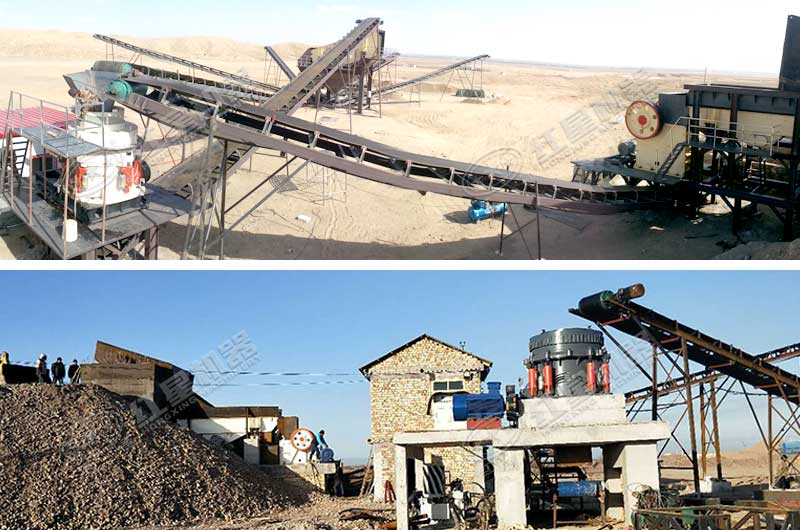 紅星機(jī)器廠家承建的鄂破圓錐破現(xiàn)場(chǎng)