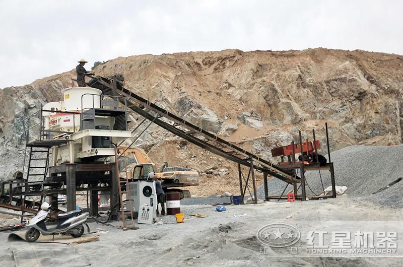 石頭制砂加工生產(chǎn)客戶現(xiàn)場