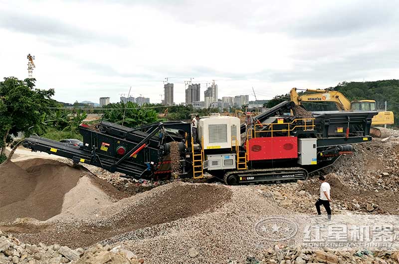 鄭州建筑垃圾處理設備加工現(xiàn)場