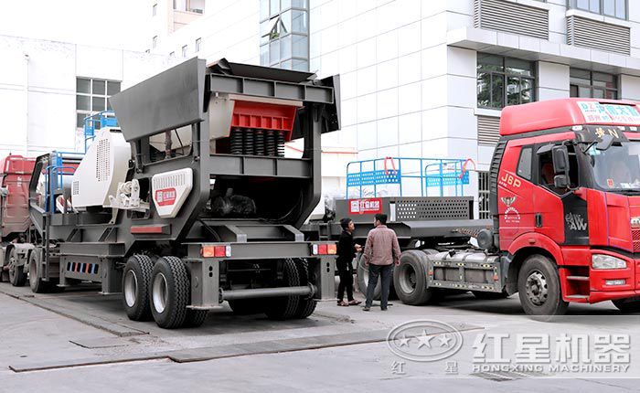 輪胎移動破碎機發(fā)貨 輪胎移動破碎機發(fā)貨