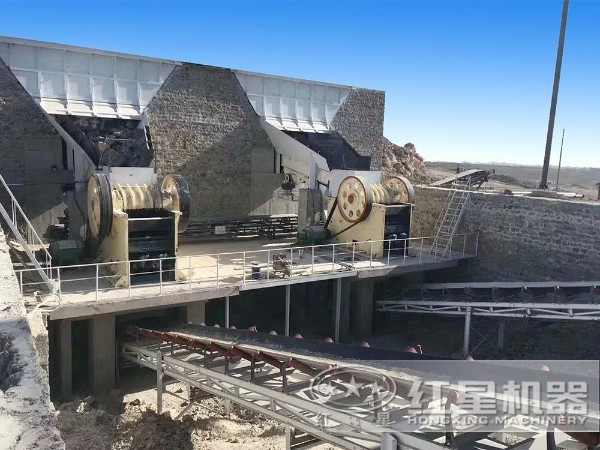 1060礦山鄂式碎石機生產線現場圖 1060礦山鄂式碎石機生產線現場圖