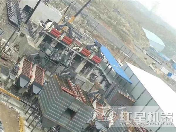 時產1500噸重錘式破碎石機現場