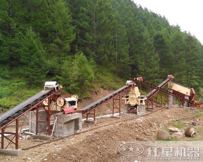 成套砂石生產線設備現場