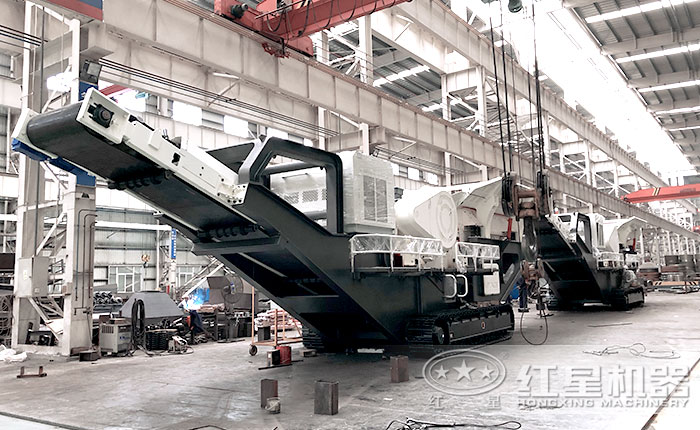 移動(dòng)破碎站標(biāo)準(zhǔn)化的生產(chǎn)車間 移動(dòng)破碎站標(biāo)準(zhǔn)化的生產(chǎn)車間