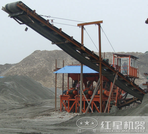 河卵石制砂現場 河卵石制砂現場