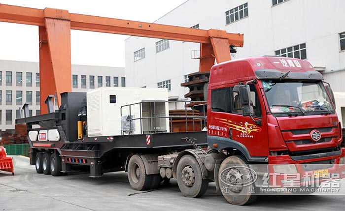 車(chē)頭牽引開(kāi)著走的半掛車(chē)式砂石機(jī)_半掛車(chē)沙石料破碎機(jī) 車(chē)頭牽引開(kāi)著走的半掛車(chē)式砂石機(jī)_半掛車(chē)沙石料破碎機(jī)