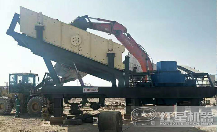 小型移動一體式制砂機現場作業 小型移動一體式制砂機現場作業