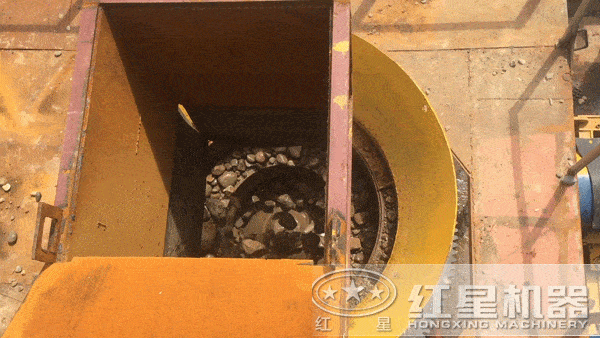 圓錐破碎機(jī)加工物料示意圖 圓錐破碎機(jī)加工物料示意圖