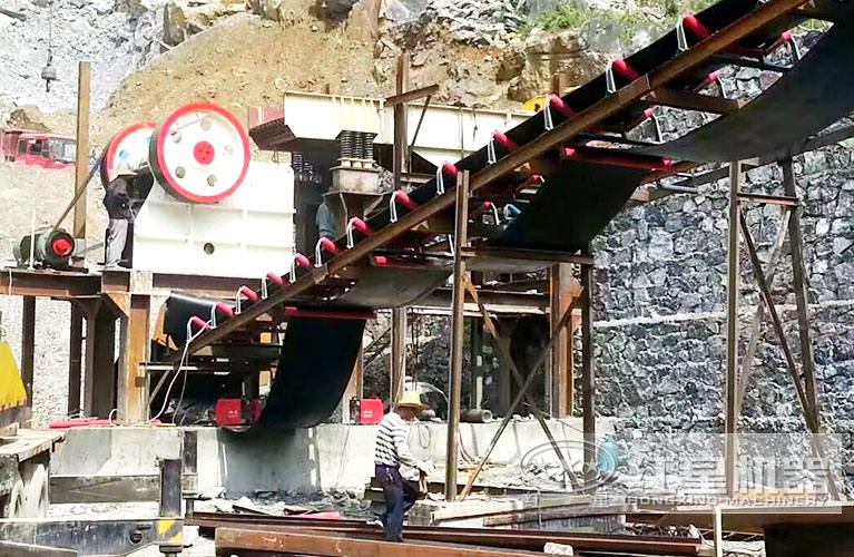 日產(chǎn)1萬噸石料生產(chǎn)線安裝現(xiàn)場