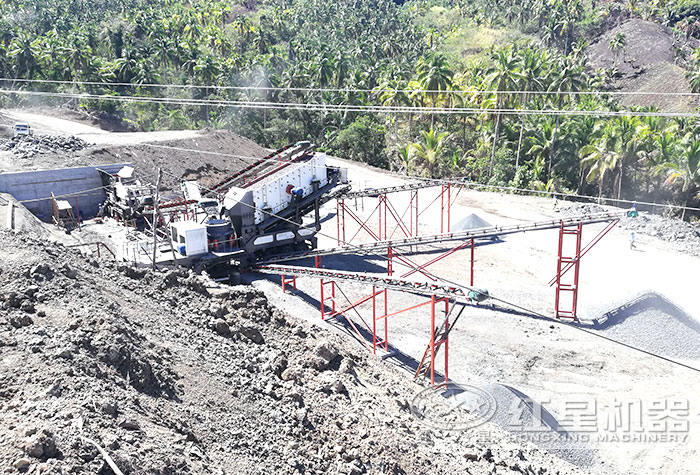 菲律賓流動碎石作業(yè)現(xiàn)場