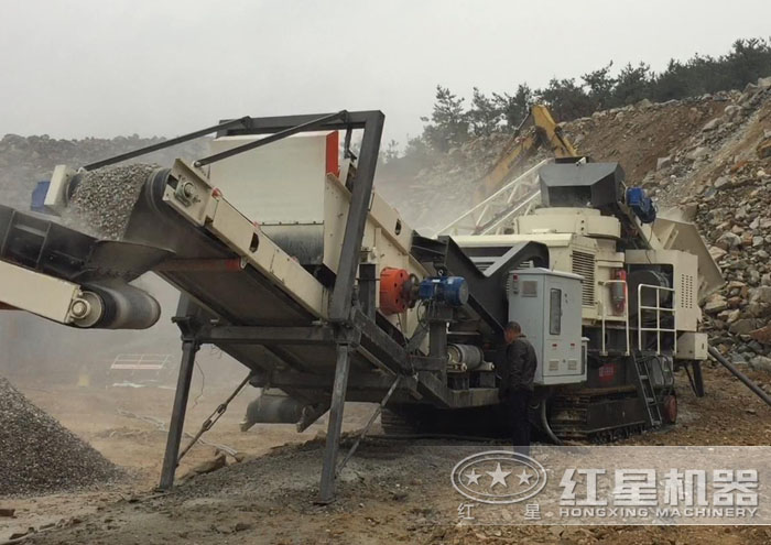 履帶移動石料破碎機 客戶現場 履帶移動石料破碎機 客戶現場