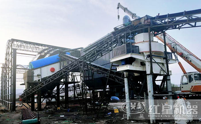 紅星機器配置的時產300噸制沙生產線