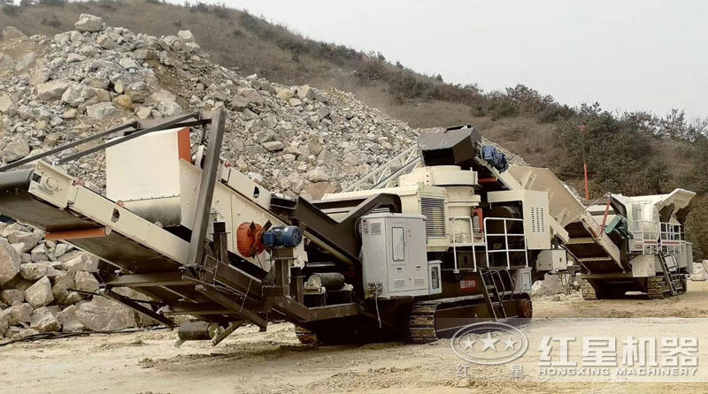 移動破碎站工作現場