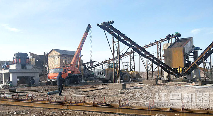 石料生產(chǎn)線現(xiàn)場