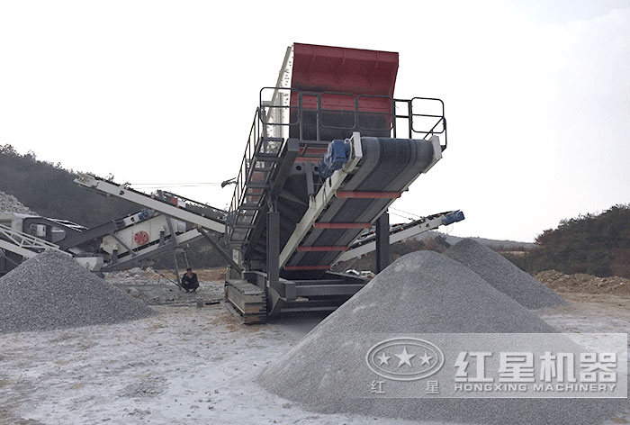 生產沙子作業現場