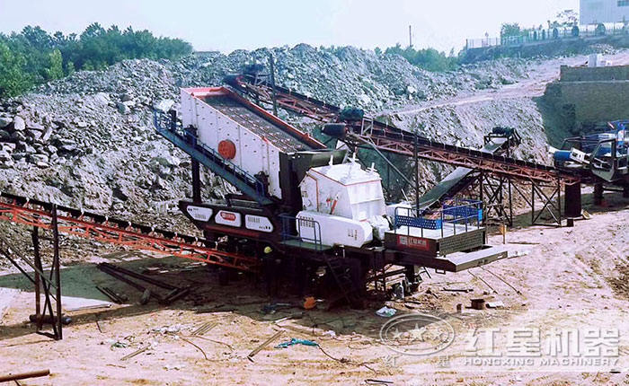 移動破碎機生產線現場