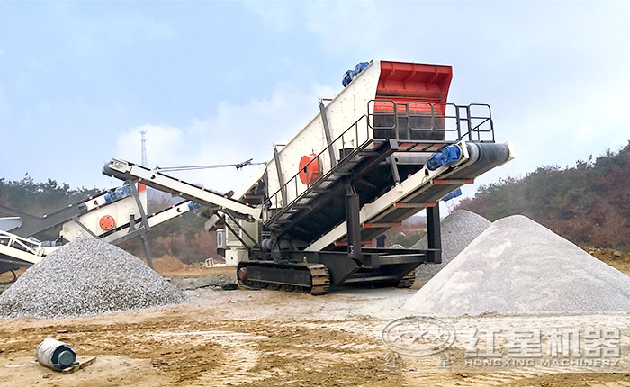 移動磕沙機作業現場