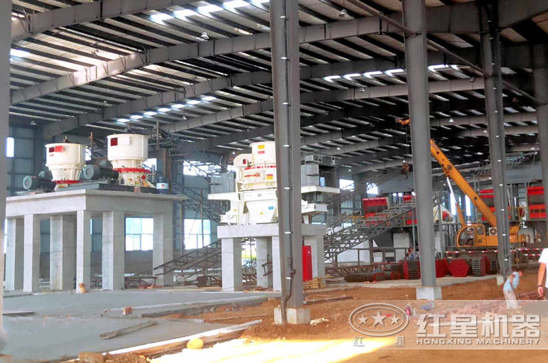 湖北黃岡固定式破碎安裝現場圖