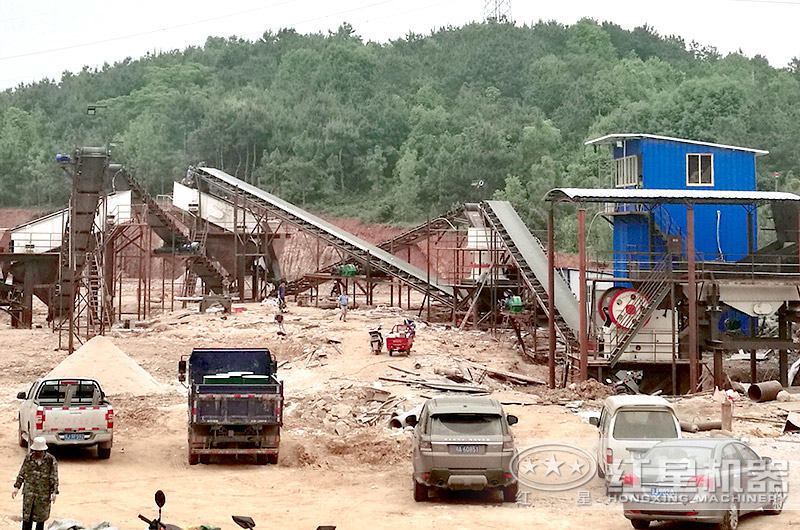 紅星機器配置的固定碎石場生產(chǎn)線