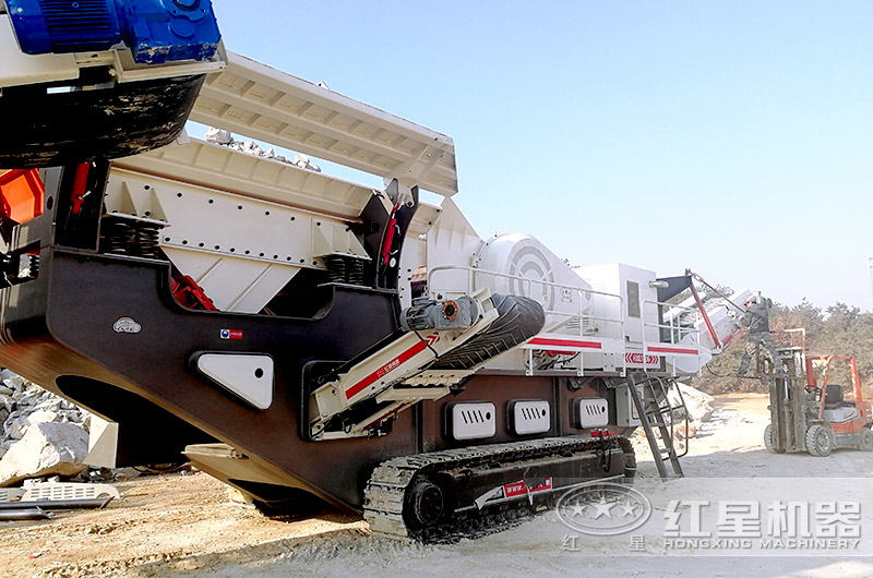 履帶移動石頭粉碎機