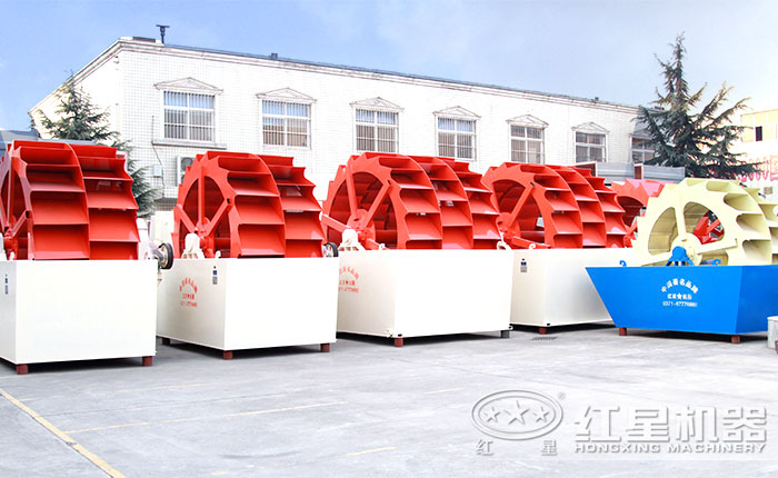 廠區(qū)整齊排列洗砂機(jī)圖 廠區(qū)整齊排列洗砂機(jī)圖