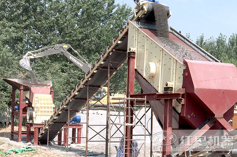 錘式破碎機+振動篩 錘式破碎機+振動篩