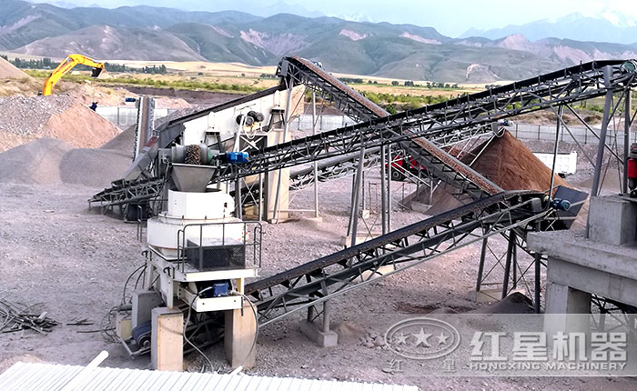 一百噸石子整形機生產現(xiàn)場——山西地區(qū)