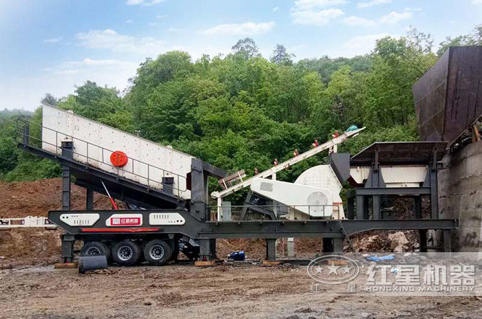 移動錘破式制沙設備生產現場——河北